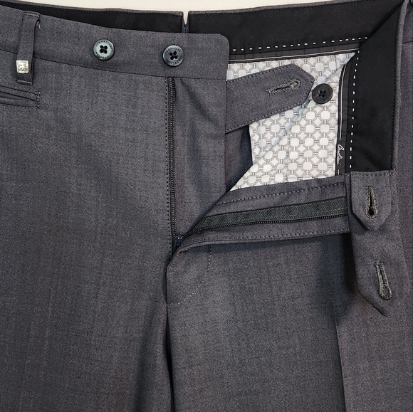 Corneliani Mens Grey Tailored Wool Trousers, Size 48 (IT)/32 (US) ~ EUC - Picture 7 of 15